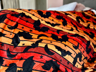 Orange Bats Blanket