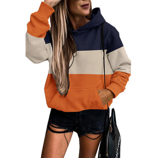 Casual All-match Contrast Color Sweatshirt