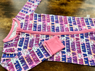 Mamas girl bamboo zipper