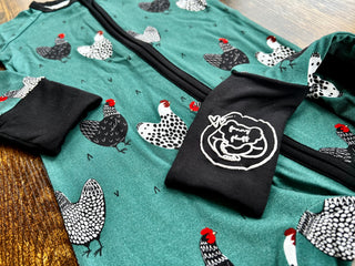 Cluckin’ Around bamboo zipper