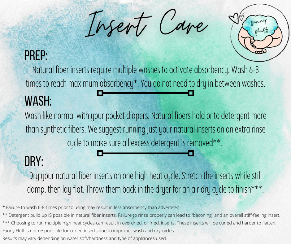 Colored trim 5 layer inserts Fanny Fluff